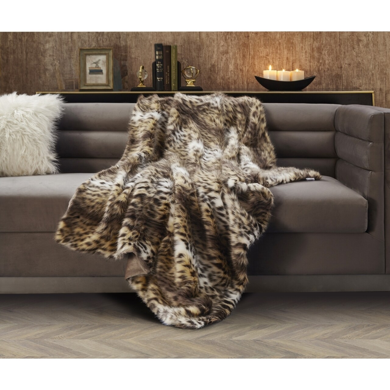 Inspired Home Avani Throw- Faux-Shaggy and Snuggly-Fluffy Cozy Texture